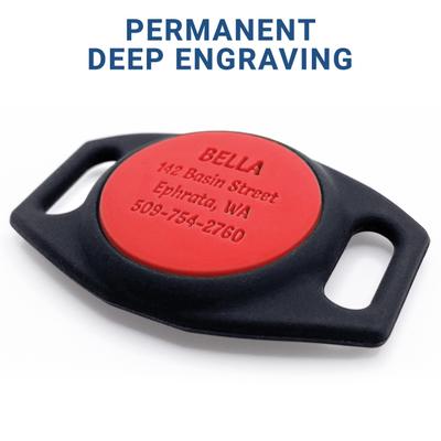 Show full view: GoTags Engraved AirTag Dog & Cat Collar Holder, Red, Small slide 7 of 8