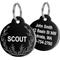Show in main carousel: GoTags Floral 1 Design Stainless Steel Personalized Dog & Cat ID Tag, Black, Small slide 1 of 8
