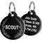 Show in main carousel: GoTags Floral 2 Design Stainless Steel Personalized Dog & Cat ID Tag, Black, Regular slide 1 of 8