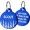 Show in main carousel: GoTags Forest Design Stainless Steel Personalized Dog & Cat ID Tag, Blue, Regular slide 1 of 9
