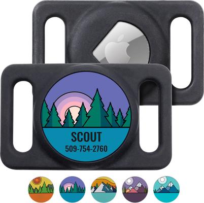 Show full view: GoTags Forest Slide-On Personalized Dog & Cat AirTag Holder, Large, Purple slide 1 of 7