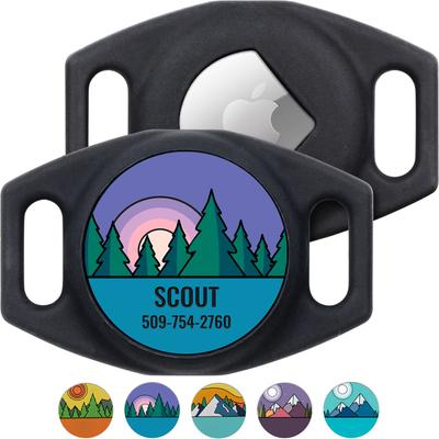Show full view: GoTags Forest Slide-On Personalized Dog & Cat AirTag Holder, Small, Purple slide 1 of 7