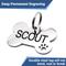 Show in main carousel: GoTags Heart with Paw Cutout Stainless Steel Personalized Dog & Cat ID Tag, Silver, Small slide 2 of 6