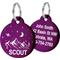 Show in main carousel: GoTags Mountain 2 Design Stainless Steel Personalized Dog & Cat ID Tag, Purple, Small slide 1 of 7