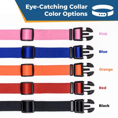 Show full view: GoTags Nylon Personalized Dog Collar, Pink, X-Small: 8 to 12-in neck, 3/8-in wide slide 4 of 10