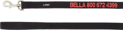 Show full view: GoTags Nylon Personalized Dog Leash, Black, Large: 6-ft long, 1-in wide slide 4 of 7