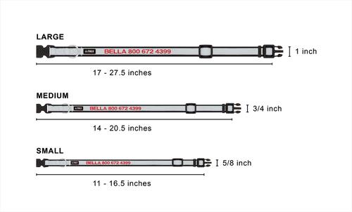 Show full view: GoTags Nylon Personalized Reflective Dog Collar, Black, Small: 11 to 16.5-in neck, 5/8-in wide slide 2 of 9