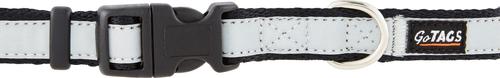 Show full view: GoTags Nylon Personalized Reflective Dog Collar, Black, Small: 11 to 16.5-in neck, 5/8-in wide slide 5 of 9