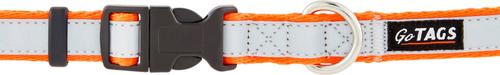 Show full view: GoTags Nylon Personalized Reflective Dog Collar, Orange, Medium: 14 to 20.5-in neck, 3/4-in wide slide 5 of 9