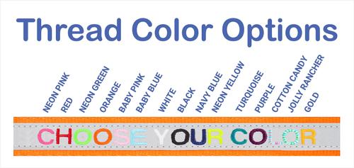 Show full view: GoTags Nylon Personalized Reflective Dog Collar, Orange, Small: 11 to 16.5-in neck, 5/8-in wide slide 4 of 9