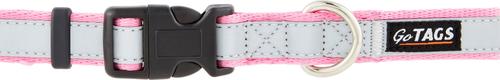 Show full view: GoTags Nylon Personalized Reflective Dog Collar, Pink, Medium: 14 to 20.5-in neck, 3/4-in wide slide 5 of 9