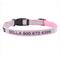 Show in main carousel: GoTags Nylon Personalized Reflective Dog Collar, Pink, Small: 11 to 16.5-in neck, 5/8-in wide slide 1 of 9