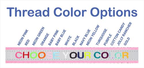 Show full view: GoTags Nylon Personalized Reflective Dog Collar, Pink, Small: 11 to 16.5-in neck, 5/8-in wide slide 4 of 9