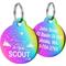 Show in main carousel: GoTags Offroad Design Stainless Steel Personalized Dog & Cat ID Tag, Rainbow, Small slide 1 of 7
