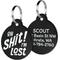 Show in main carousel: GoTags Oh Shit! I'm Lost Bone Personalized Dog ID Tag, Round slide 1 of 4