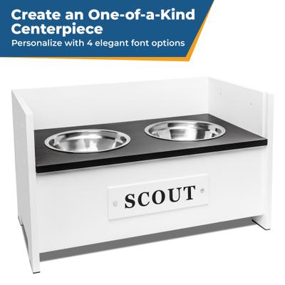 Show full view: GoTags Personalized Adjustable Elevated Dog Bowls, 10-cup slide 3 of 8