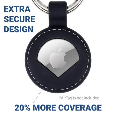 Show full view: GoTags Personalized AirTag Holder for Collar Dog & Cat ID Tag, Green & Purple slide 3 of 5