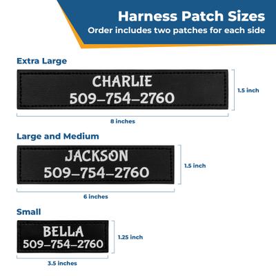 Show full view: GoTags Personalized Nylon Reflective No Pull Dog Harness, Black, Large slide 7 of 8