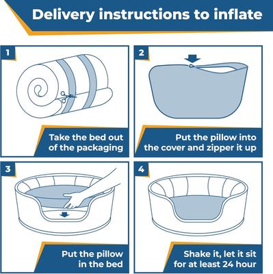 Show full view: GoTags Personalized with Custom Embroidered Pet Name Round Sofa Orthopedic Bolster Dog & Cat Bed, Black/Black, Large slide 9 of 9