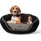 Show in main carousel: GoTags Personalized with Custom Embroidered Pet Name Round Sofa Orthopedic Bolster Dog & Cat Bed, Black/Black, Small slide 1 of 9
