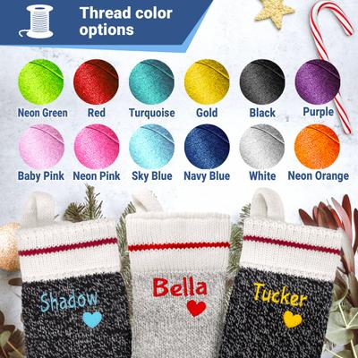 Show full view: GoTags Christmas Personalized Wool Knit Dog & Cat Stocking, Dark Gray slide 2 of 6