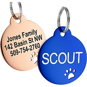 Trill Paws True Blues Personalized Dog & Cat ID Tag