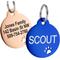 Show in main carousel: GoTags Round with Paw Cutout Stainless Steel Personalized Dog & Cat ID Tag, Blue, Small slide 1 of 6