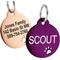 Show in main carousel: GoTags Round with Paw Cutout Stainless Steel Personalized Dog & Cat ID Tag, Purple, Small slide 1 of 6