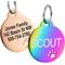 Show in main carousel: GoTags Round with Paw Cutout Stainless Steel Personalized Dog & Cat ID Tag, Rainbow, Large slide 1 of 6