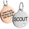 Show in main carousel: GoTags Round with Paw Cutout Stainless Steel Personalized Dog & Cat ID Tag, Silver, Large slide 1 of 6