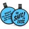 Show in main carousel: GoTags Silent Silicone Oh Shit! I'm Lost Personalized Dog ID Tag, Blue slide 1 of 5