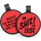 Show in main carousel: GoTags Silent Silicone Oh Shit! I'm Lost Personalized Dog ID Tag, Red slide 1 of 4