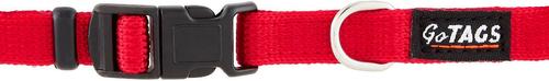 Show full view: GoTags Small Font Personalized Dog Collar, Red, X-Small slide 5 of 6