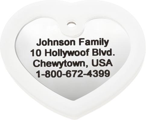 Show full view: GoTags Stainless Steel Personalized Dog Tag with Silencer, Heart, Regular slide 3 of 7