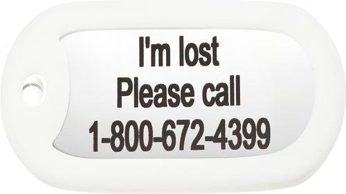 Show full view: GoTags Stainless Steel Personalized Silencer Dog ID Tag, Rectangle, Regular slide 4 of 7