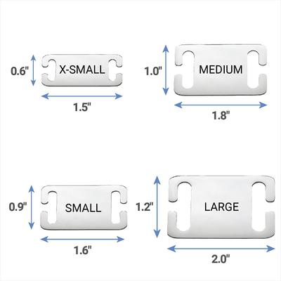 Show full view: GoTags Stainless Steel Slide-On Personalized Dog & Cat ID Tag, Open Design, Small slide 5 of 7