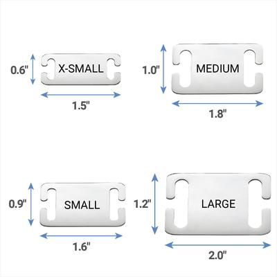 Show full view: GoTags Stainless Steel Slide-On Personalized Dog & Cat ID Tag, Open Design, Small slide 6 of 7