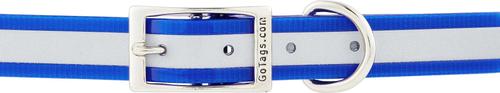 Show full view: GoTags Waterproof Personalized Reflective Dog Collar, Blue, 18 to 21-in neck, 1-in wide slide 4 of 8