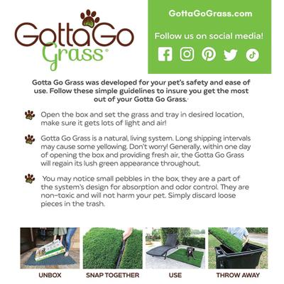 Show full view: Gotta Go Grass the Natural Relief with interlocking Tray Dog Potty Pads, 16-in x 24-in, 2 count slide 7 of 8