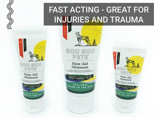 Show full view: Gou Gou Pets First Aid Ointment Dog, Cat & Horse Cream, 2-fl oz bottle, 1 slide 3 of 6