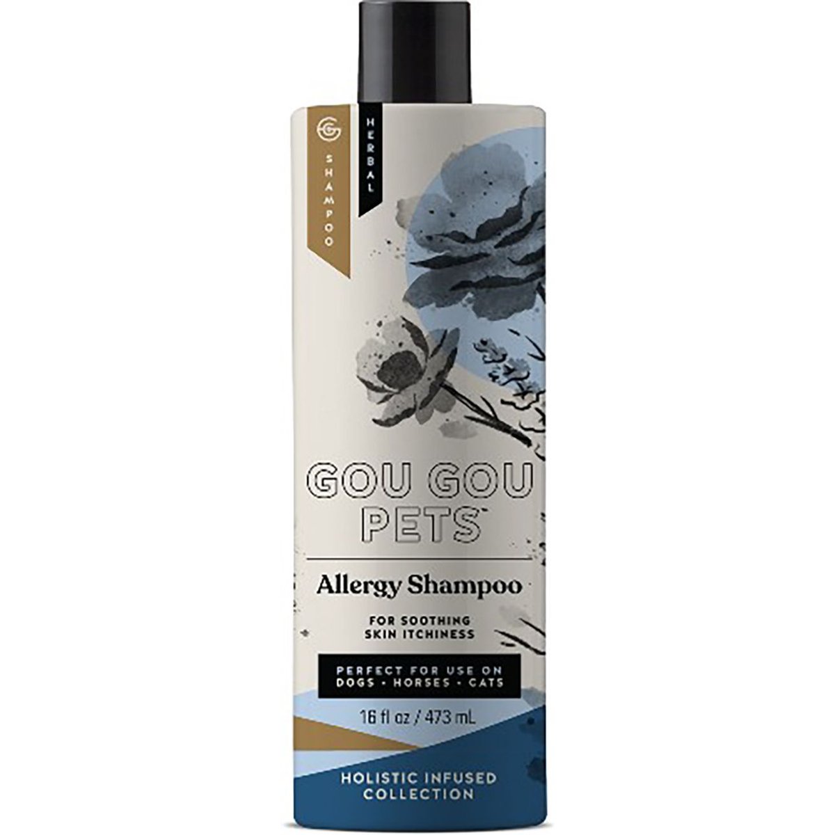 Gou Gou Pets Holistic Natural Derived Allergy Dog & Cat Shampoo, 16-fl oz bottle, 1