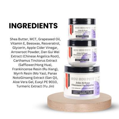 Show full view: Gou Gou Pets Joint & Bone Ointment for Injuries Dog, Cat & Horse Cream, 2-fl oz bottle slide 3 of 7