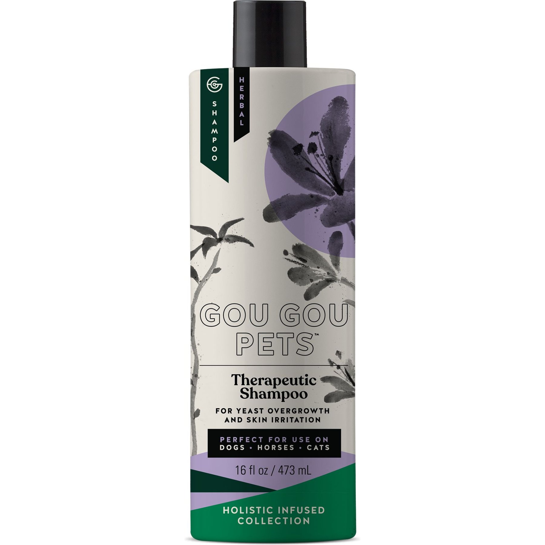 Gou Gou Pets Therapeutic Dog, Cat & Horse Shampoo, 16-fl oz bottle, 1