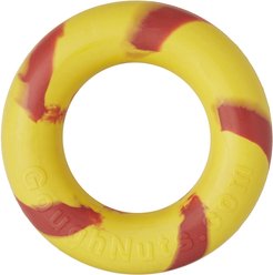 GoughNuts Lite Bite Dog Toy, Yellow, 4-in