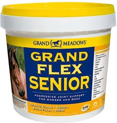 Grand Meadows Grand Flex Senior Aggressive Joint Support Powder Dog & Horse Supplement, 10-lb tub