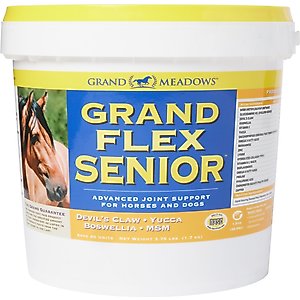 Grand Meadows Grand Flex Senior Aggressive Joint Support Powder Dog & Horse Supplement, 3.75-lb tub