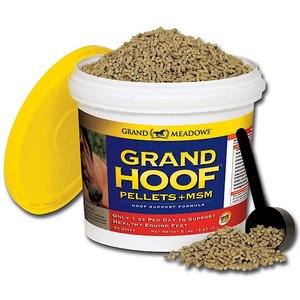 Grand Meadows Grand Hoof Pellets + MSM Hoof Support Formula Horse Supplement, 20-lb tub