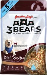 Grandma Lucy's 3 Bears Beef Freeze-Dried Dog Food, 1-lb bag