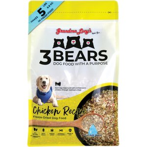Grandma Lucy's 3 Bears Chicken Freeze-Dried Dog Food, 1-lb bag