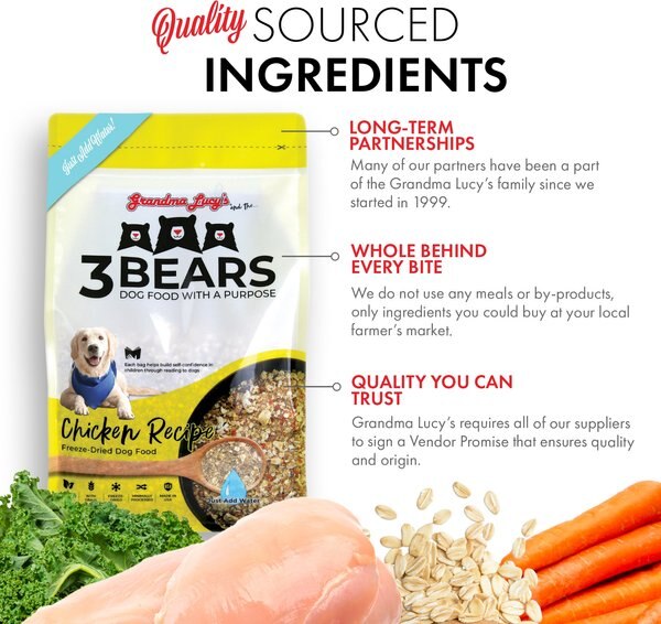 Grandma Lucy's 3 Bears Chicken Freeze-Dried Dog Food